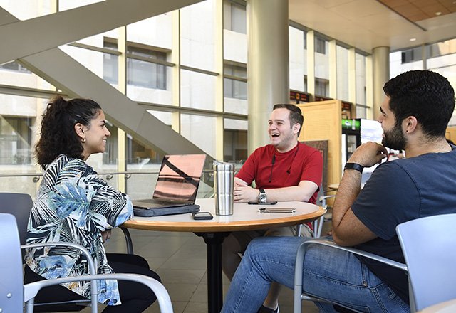 a group of students chatting