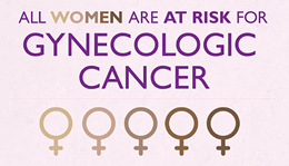 Snippet of gynecologic cancer infographic